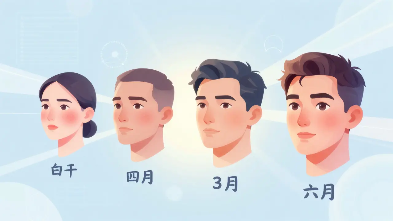 Graf ukazuje postupné snižování otoku po zásahu