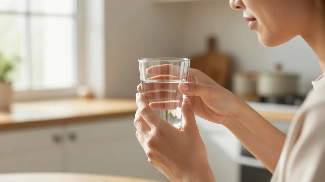 Pacient doma opatrně kloká úsla teplou vodou po ošetření.