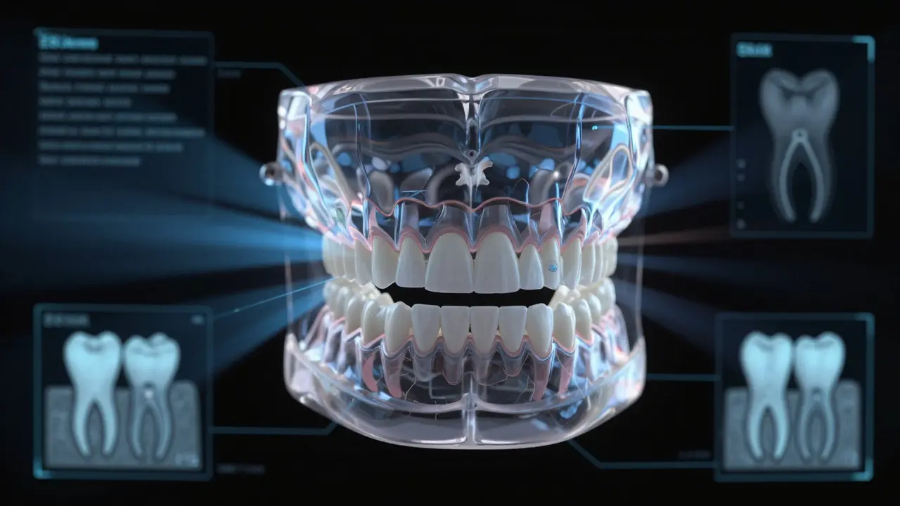 Digitální 3D model zubů a čelisti pro plánování rekonstrukce chrupu