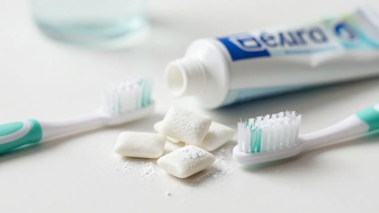Xylitol, pasta a kartáček na péči o zuby