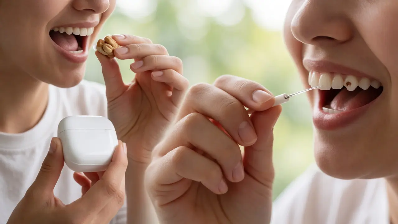 Používání mezizubní nitě pro péči o zuby a prevenci kazů